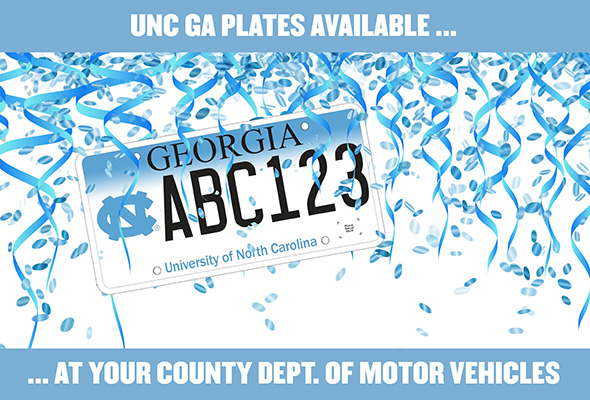 Purchase your UNC Georgia License Plate!