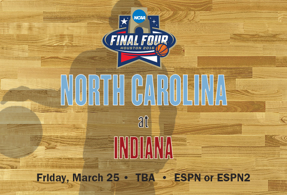 NCAA TOURNAMENT: Indiana vs. North Carolina